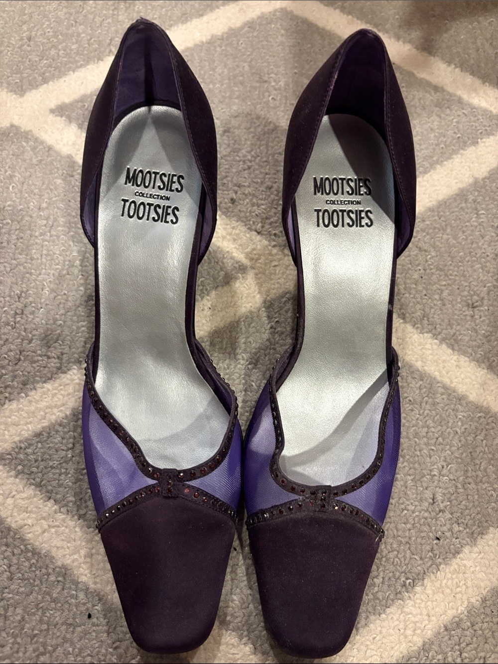 Mootsies Tootsies Two-Tone Purple D'Orsay Heels
